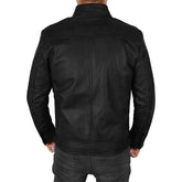 Mens Black Real Leather Jacket